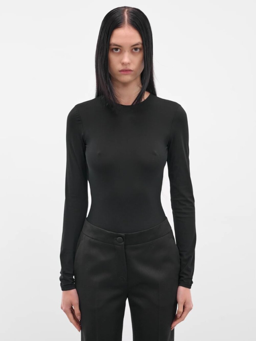 Maison Margiela Black Long Sleeve Technical Bodysuit